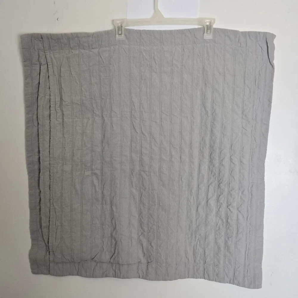 Docofil Euro Single Pillow Sham Gray 29X30 Textured Cover  100% Cotton